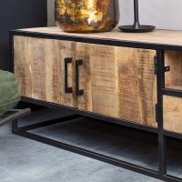 Tv dressoir Denver | Mangohout en staal | 240 cm  Starfurn VanEtje Stoer Wonen